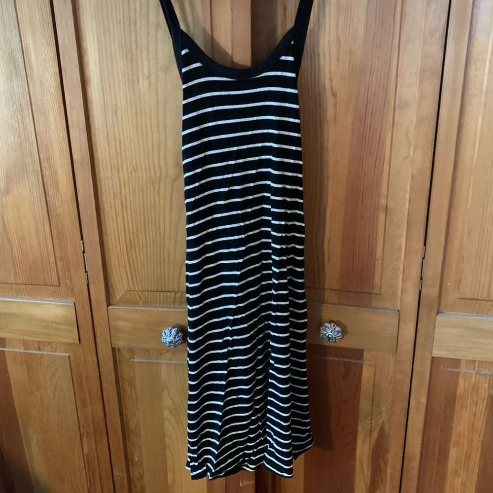 Saturday Sunday Black and White Striped Dress